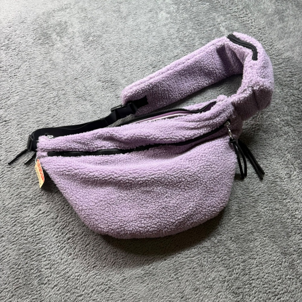 Free People Movement Overachiever Sherpa Sling Crossbody Bag in Steel Lavender - Picture 6 of 7